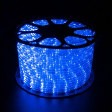 150ft LED Heavy Duty Rope Light Spool, 120V Indoor Rope Lights Plugin Outdoor Tube Lights 2 Wire ½ Inch,Blue