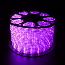 150ft LED Heavy Duty Rope Light Spool, 120V Indoor Rope Lights Plugin Outdoor Tube Lights 2 Wire ½ Inch,Purple