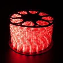 150ft LED Heavy Duty Rope Light Spool, 120V Indoor Rope Lights Plugin Outdoor Tube Lights 2 Wire ½ Inch,Red