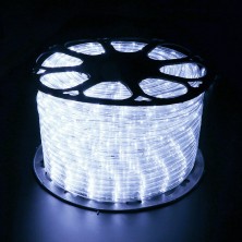 150ft LED Heavy Duty Rope Light Spool, 120V Indoor Rope Lights Plugin Outdoor Tube Lights 2 Wire ½ Inch,White