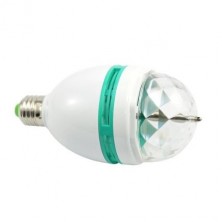 3W E27 3 LED RGB Effect Crystal Ball Party Spot Light Bulb Lamp Voice Activiated