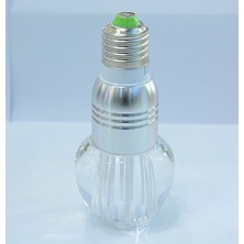 3W E27 Crystal Glass Umbrella 16 Color Change RGB LED Light Bulb Lamp W/remote Control