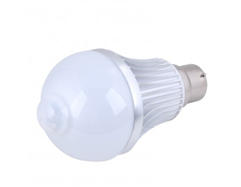 8w Motion Sensor A19 G60 B22 LED Light Bulb Energy Saving Pir LED Lamp, 24 Hours Mode, Cool White,LED Smart Bulb