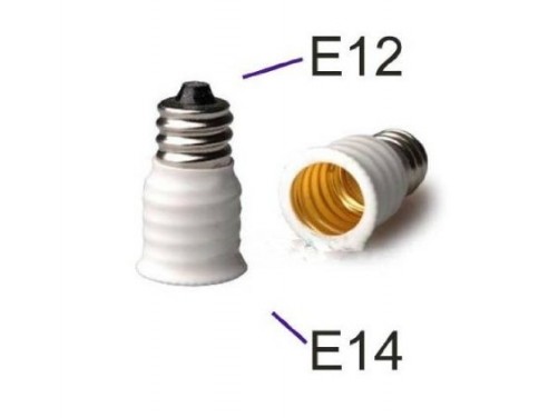 12 Pack/lot E12 to E14 White Bulb Converter LED Light Holder Lamp Adapter Socket Changer High Quality