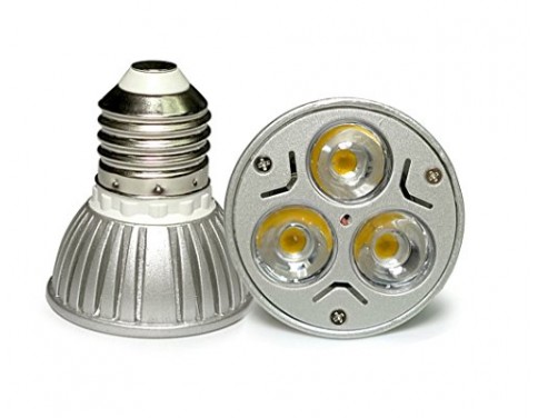 AC DC 12 Volt 3W 1W X 3 Cluster Warm White LED Light Bulb E26 E27 PAR16 Screw Socket Lamp