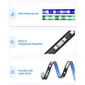 RGB LED Strip Lights PC Magnetic LED Light Strip 4pcs for PC Case M/B with 12V 4-pin RGB Headers Compatible with ASUS Aura Gigabyte Fusion MSI Mystic Motherboard