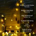 Globe String Lights Fairy Lights Battery Operated 16.4ft 50LED String Lights with Remote Waterproof Indoor Outdoor Hanging Lights Decorative Christmas Lights for Home Party Patio Garden Wedding