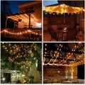 Globe String Lights Fairy Lights Battery Operated 16.4ft 50LED String Lights with Remote Waterproof Indoor Outdoor Hanging Lights Decorative Christmas Lights for Home Party Patio Garden Wedding