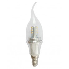 Dimmable E14 LED Light Bulb Lamp 5w Warm White Flame Bent Tip Chandelier light bulbs