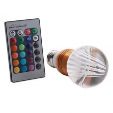 E27 5W RGB Light Golden Shell Remote Controlled LED Crystal Ball Bulb (85-265V)