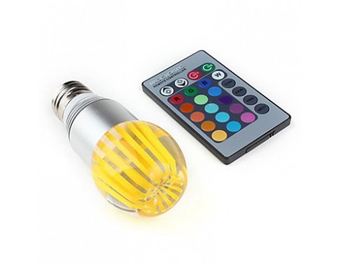 E27 1W 270-300LM RGB Light Crystal LED Ball Bulb (85-265V)