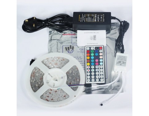 12V/ 3A 30W Waterproof LED Flexible Light Strip, With 150 SMD 5050 RGB LEDs, 5 Meter