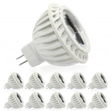 10-PACK 12V 5W COB MR16 LED Light Bulbs - 50W Equivalent LED Spotlights - Warm White/Daylight White - 480LM 30 Degree Beam Angle for Landscape, Recessed, Track Lighting