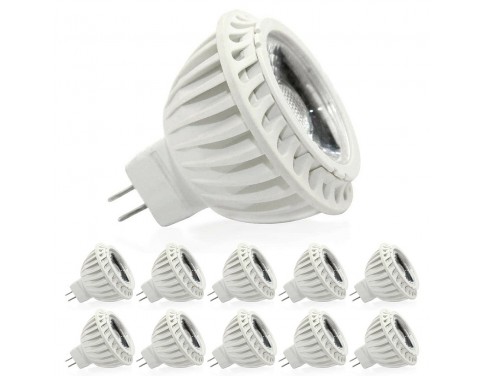 10-PACK 12V 5W COB MR16 LED Light Bulbs - 50W Equivalent LED Spotlights - Warm White/Daylight White - 480LM 30 Degree Beam Angle for Landscape, Recessed, Track Lighting