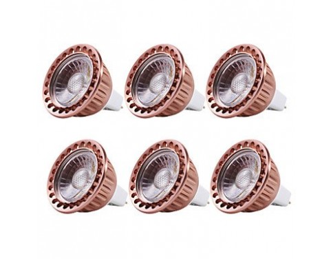 6Pcs 5W 400-500Lm MR16 LED Spotlight 1 LED Beads COB Dimmable Decorative Warm White Cold White 12V