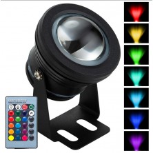 6-Pack Color Changing RGB IP68 LED Outdoor Spot Light I 12 Volt 10 Watt 12" Wire