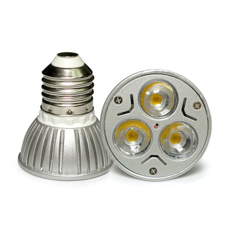 Sloppenwijk te binden moed AC/DC 12V 12 Volt 3W 1W x 3 cluster LED light bulb E26 E27 PAR16 screw  socket lamp Pack of 3