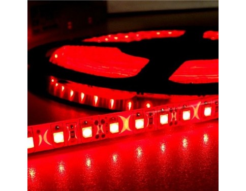 16.4ft (5m) RED Flexible LED Strip Lights - 3528 SMD 300LEDs/600LEDs 12V LED Light Strip - Waterproof IP-65