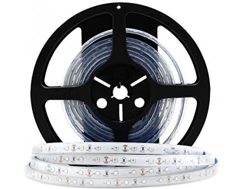 DC12V 5M/16.4ft 24W SMD3528 300LEDs Infrared 850nm Signle Chip 8mm Wide Flexible IR 850nm LED Strips 60LEDs 4.8W Per Meter, Waterproof IP67 for Multitouch Screen, Night Light Application