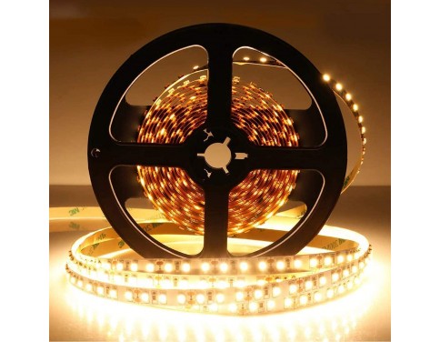 LED Strip Light CRI90 SMD2835 16.4Ft(5M) 300LEDs 60LEDs/M DC12V 60W 12W/M 8mm White PCB Flexible Ribbon Strip with Adhesive Tape Non-Waterproof