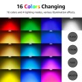 3-in-1 RGB Multi Color LED E11 Floodlight Kit,2 24-Key IR Remote Controls, 3W Color Changing Bulb, Bead Surface Lens, Black, Pack of 6