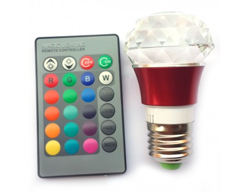 3 Watt RGB Atmosphere Decorative Lights Crystal Lamps Light Distribution on the Remote Control