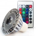 110V 3W 3-in-1 RGB GU10 LED Bulb - Color Changing LED Spotlight w/ IR Remote, Memory Function - 38 Degree Beam Angle