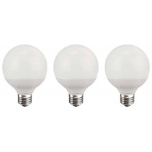 40 Watt Equivalent 3-pack, LED G25 Globe Light Bulbs, Non-dimmable, Soft White, 