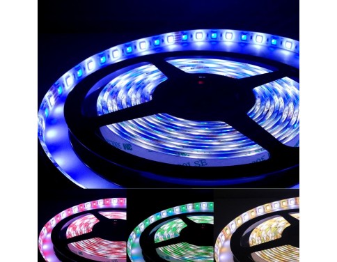 16.4ft (5m) 5050 RGB+WHITE Flexible LED Strip Lights - Waterproof IP65 Epistar SMD 300LEDs LED Tape Light