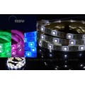 16.4ft (5m) 5050 RGB+WHITE Flexible LED Strip Lights - Waterproof IP65 Epistar SMD 300LEDs LED Tape Light