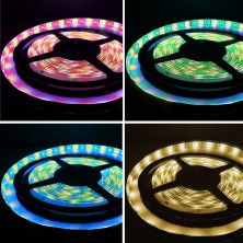 16.4ft (5m) RGB+Warm White Color Changing LED Strip Lights - RGBWW Waterproof Flexible LED Light Strip - 5050 Epistar SMD 300LEDs - Waterproof IP65