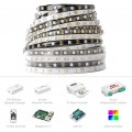 5m RGB Addressable Full Color LED Pixel Strip Dream Color Making Programmable LED Screen LED Wall Only DC5V Black PCB