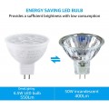 MR16 LED Bulbs, 50W Halogen Equivalent, GU5.3 Bi-Pin Base, 550lm 12V 6.5W Spotlight Bulb, UL Listed, 3000K Warm White, for Recessed Light, Track Lighting, Pack of 6