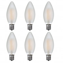 6-Pack c9 e17 led bulb 40w frosted bulbs warm white