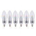 6-Pack E12 LED Candelabra Bulbs 5w 280lm 40w incandescent replacement