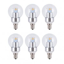 6-Pack E12 LED Bulb 3W Warm White 2850 - 3000K 3 Watt 40 Watt Incandescent Replacement