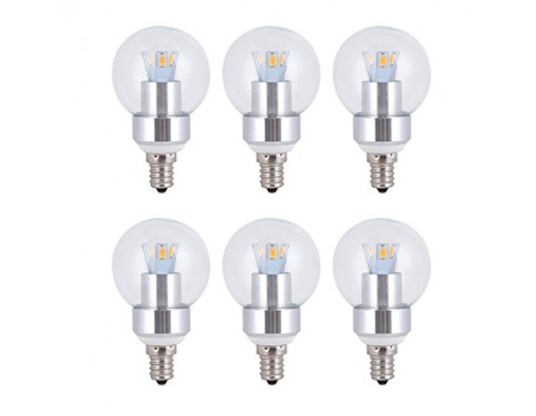 6-Pack E12 LED Bulb 3W Warm White 2850 - 3000K 3 Watt 40 Watt Incandescent Replacement