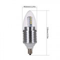 LED Candelabra Bulb 7W, e12 ac110v dimmable Cool Wite 6000K Silver LED Candelabra bulb,e12 bullet top small size led bulb, 60w E12 Candelabra bulbs Replacement