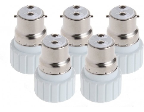 B22 Gu10 Adapters Lamp Light Base Converters 5 Pieces Bayonet Base Convert to Gu10 Base B22 to Gu10