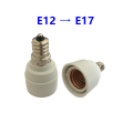 OmaiLighting 6-Pack White Candle Candelabra E12 Base to Intermediate E17 Base Light Fixture Bulb Socket Adapter Reducer