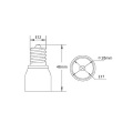 OmaiLighting 6-Pack White Candle Candelabra E12 Base to Intermediate E17 Base Light Fixture Bulb Socket Adapter Reducer