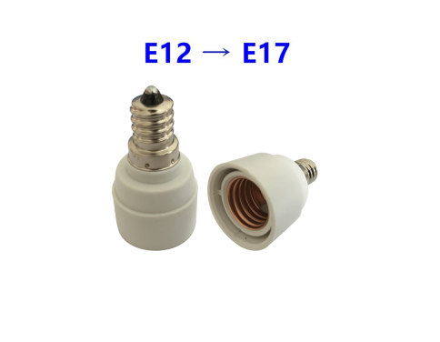 OmaiLighting 6-Pack White Candle Candelabra E12 Base to Intermediate E17 Base Light Fixture Bulb Socket Adapter Reducer