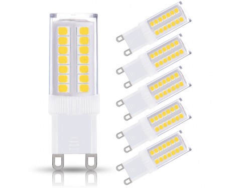 G9 LED Light Bulbs, 5W (40W Halogen Equivalent), 400LM, Daylight White (6000K)