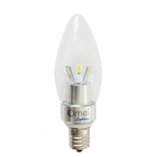 Dimmable LED E17 Base 3w Daylight White 4000k-4250k Bullet Top Intermediate Small Edison Screw Bulb