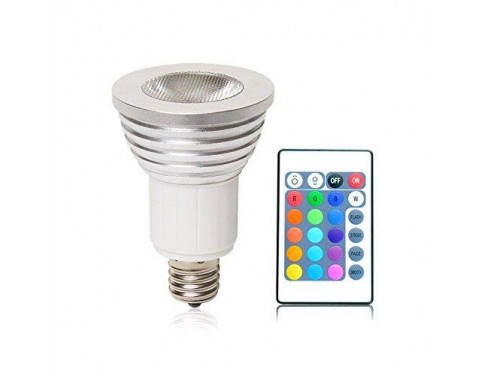 led e17 3W RGB LED Color Changing Light Bulb Lamp with Wireless Remote Controller