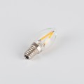1W LED Filament C7 Night Light Bulb, 2700K Warm White 110LM, E12 Candelabra Base Lamp C7 Mini Torpedo Shape, 11W Incandescent Replacement, 360° Beam Angle, Non-dimmable, 2 Pack