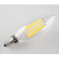 6W Non Dimmable LED Filament Candle Light Bulb,2700K Warm White 600LM,E12 Candelabra Base Lamp C35 Bullet Top,60W Incandescent Replacement