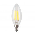 6W Non Dimmable LED Filament Candle Light Bulb,2700K Warm White 600LM,E12 Candelabra Base Lamp C35 Bullet Top,60W Incandescent Replacement