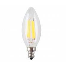 6W Non Dimmable LED Filament Candle Light Bulb,2700K Warm White 600LM,E12 Candelabra Base Lamp C35 Bullet Top,60W Incandescent Replacement