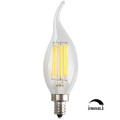 6-Pack 6W Dimmable LED Filament Candle Light Bulb,Warm White 2700K,600LM,E12 Candelabra Base Lamp C35 Bent Tip,60W Incandescent Replacement